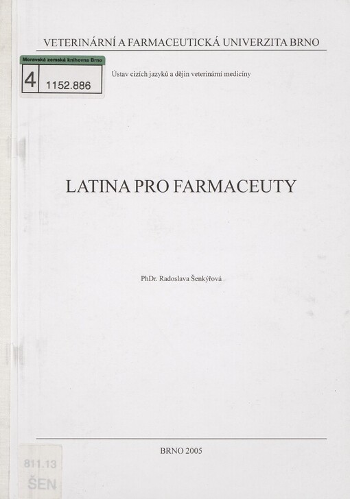 Latina pro farmaceuty