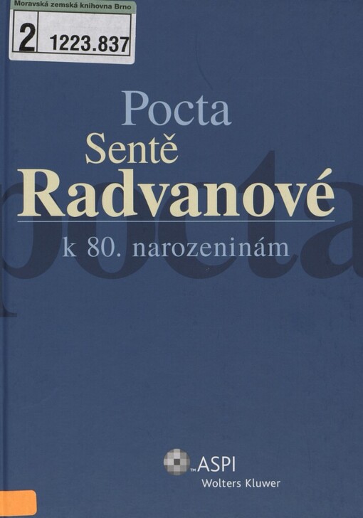 Pocta Sentě Radvanové k 80. narozeninám