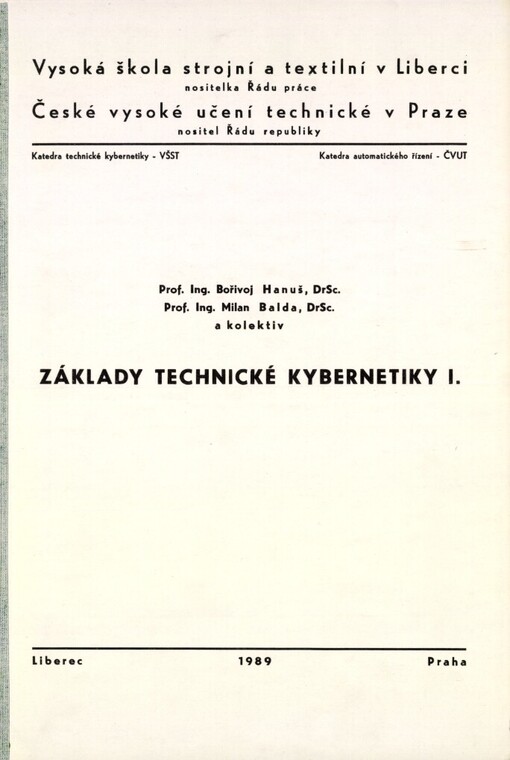 Základy technické kybernetiky