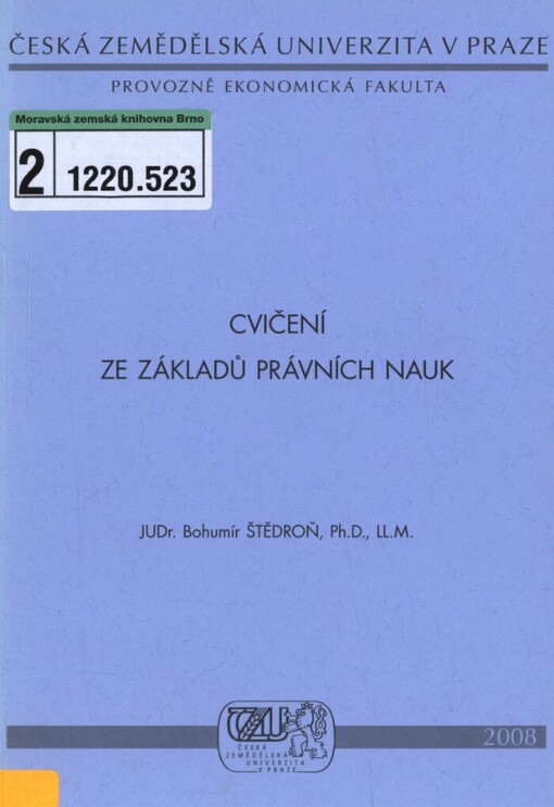 Cvičení ze základů právních nauk
