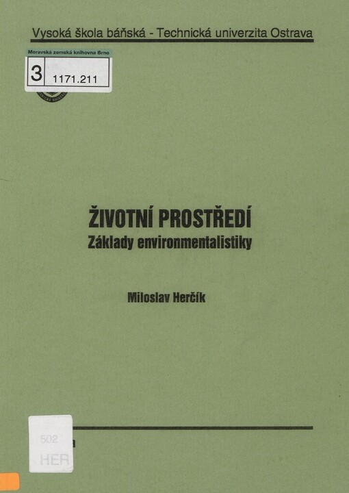 Životní prostředí: základy environmentalistiky