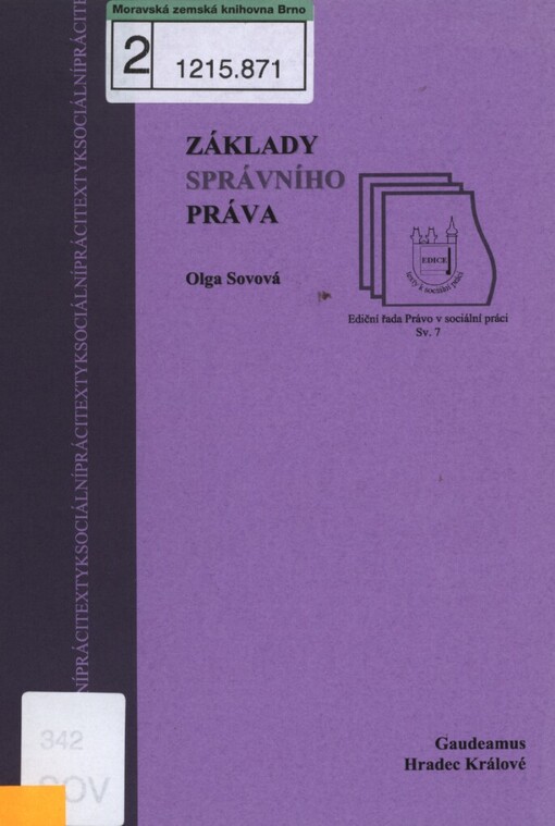 Základy správního práva, Vyd. 1.