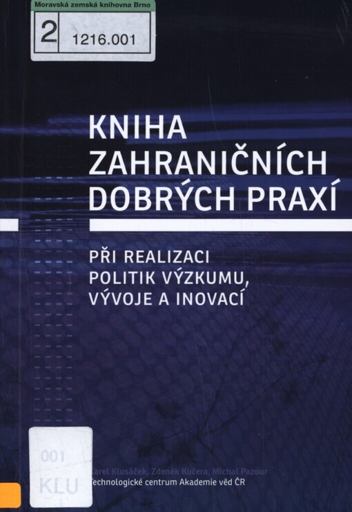 Kniha zahraničních dobrých praxí při realizaci politik výzkumu, vývoje a inovací