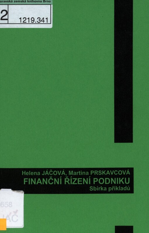Finanční řízení podniku: (sbírka příkladů)