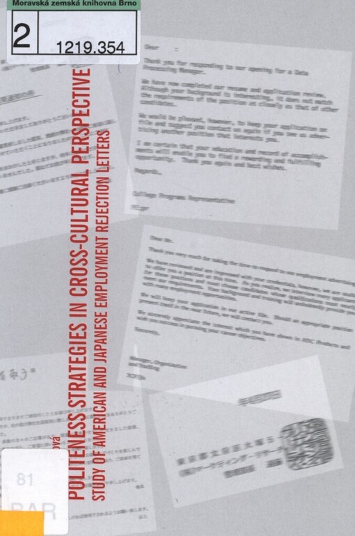 Politeness strategies in cross-cultural perspective: study of American and Japanese employment rejection letters