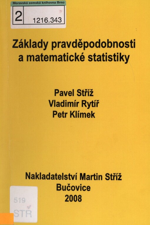 Základy pravděpodobnosti a matematické statistiky