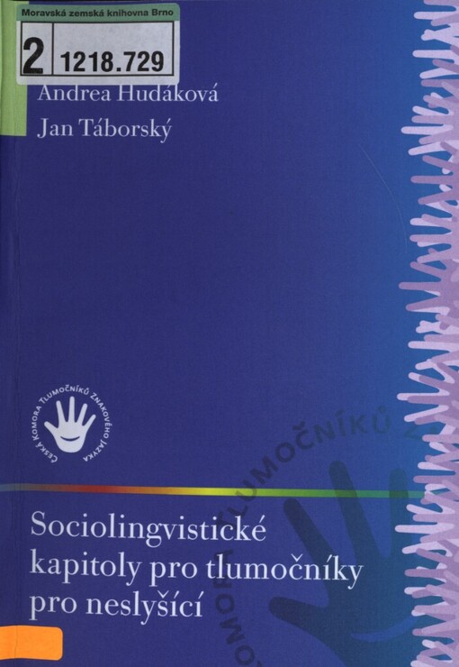 Sociolingvistické kapitoly pro tlumočníky pro neslyšící