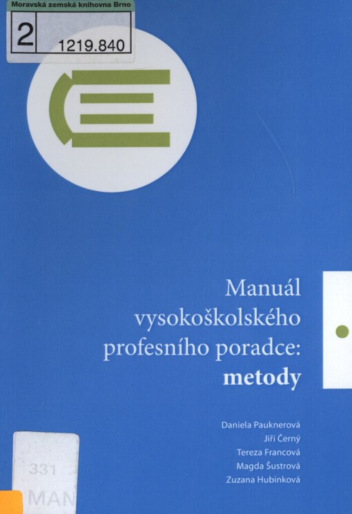 Manuál vysokoškolského profesního poradce: metody