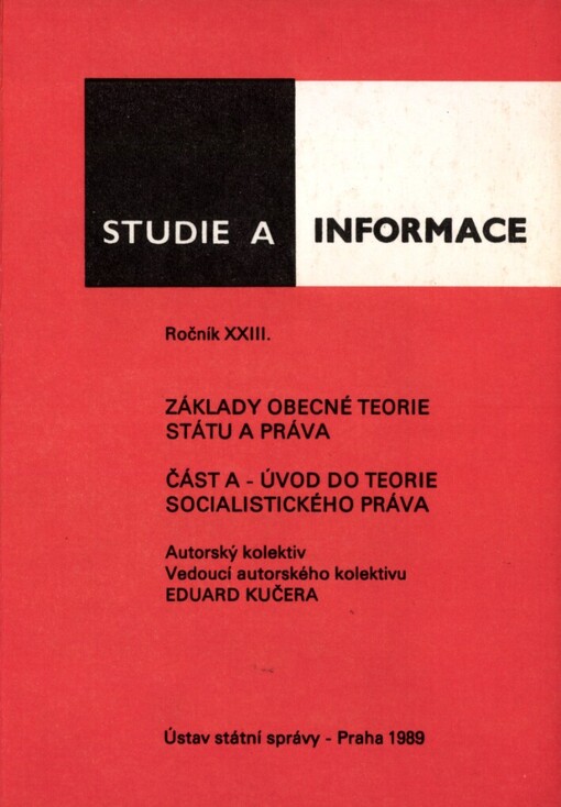 Základy obecné teorie státu a práva