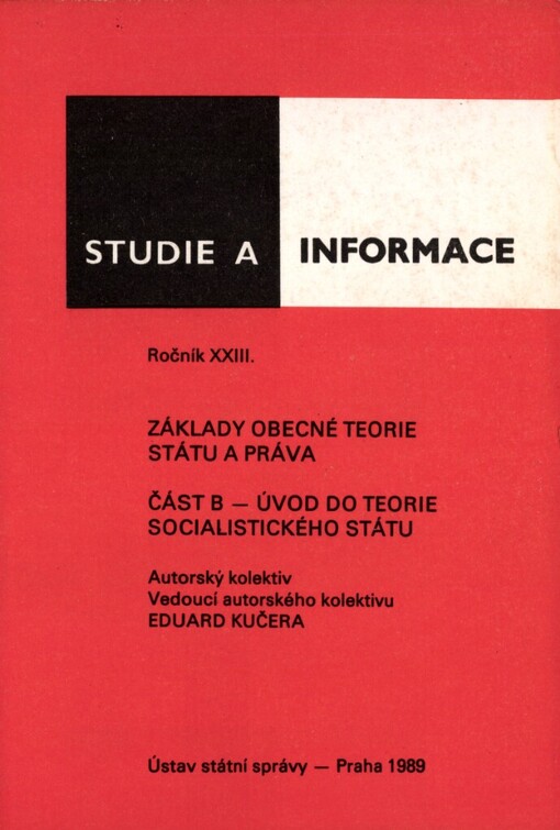 Základy obecné teorie státu a práva