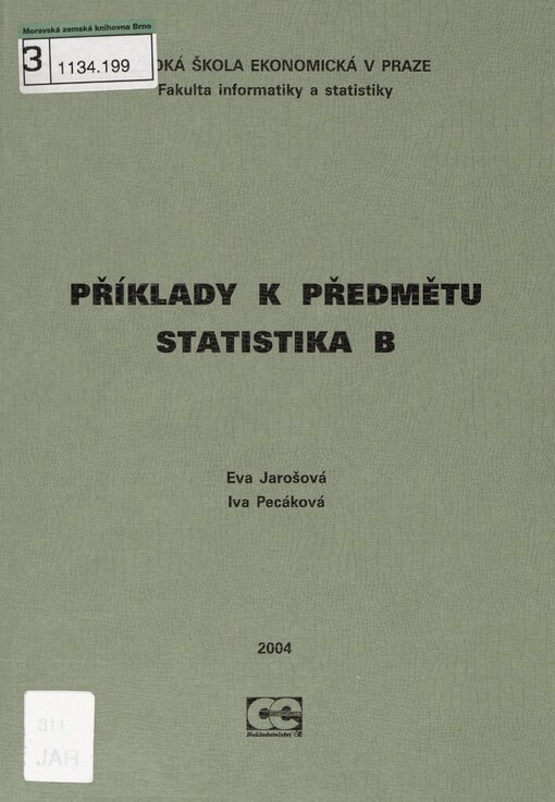 Příklady k předmětu Statistika B