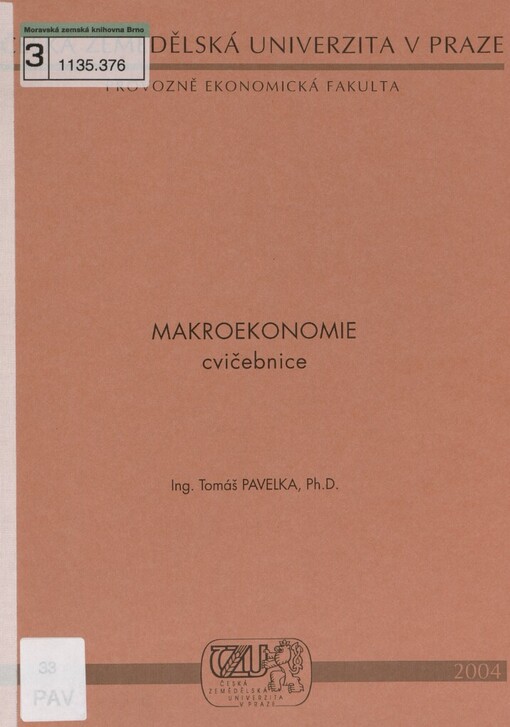 Makroekonomie: cvičebnice
