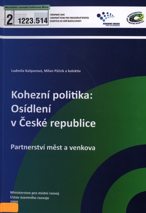 Kohezní politika: osídlení v České republice: partnerství měst a venkova
