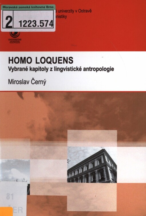 Homo loquens: vybrané kapitoly z lingvistické antropologie