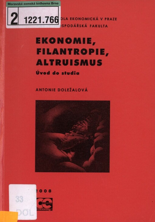 Ekonomie, filantropie, altruismus: úvod do studia