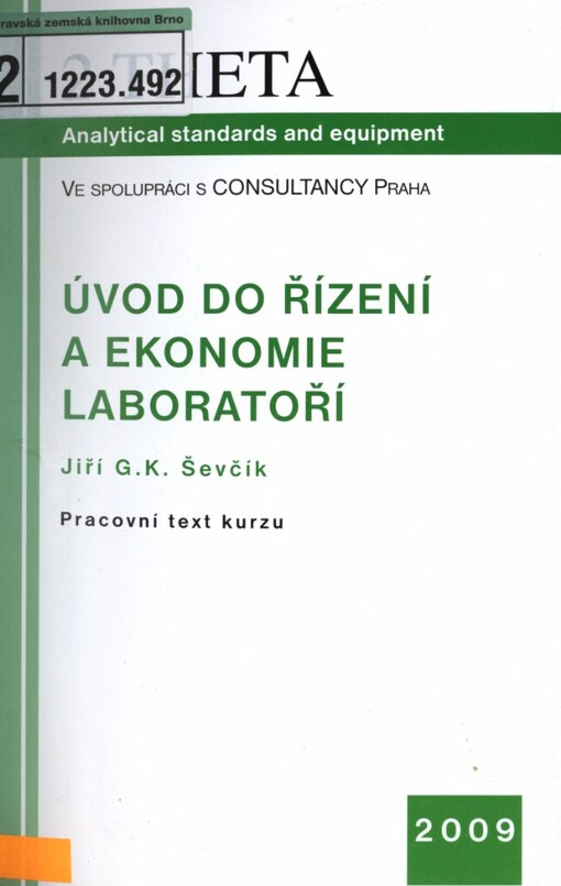 Úvod do řízení a ekonomie laboratoří: [pracovní text kurzu]