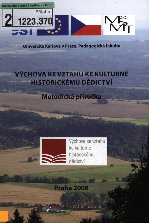 Výchova ke vztahu ke kulturně historickému dědictví: metodická příručka