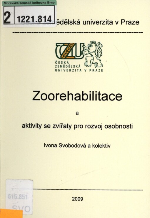 Zoorehabilitace a aktivity se zvířaty pro rozvoj osobnosti