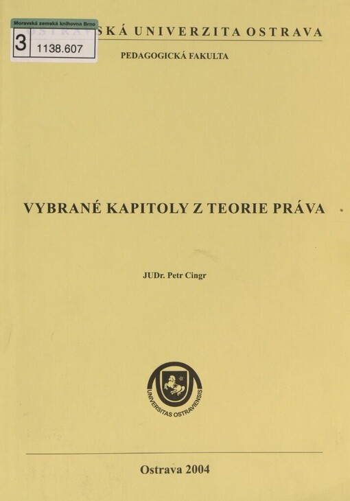 Vybrané kapitoly z teorie práva