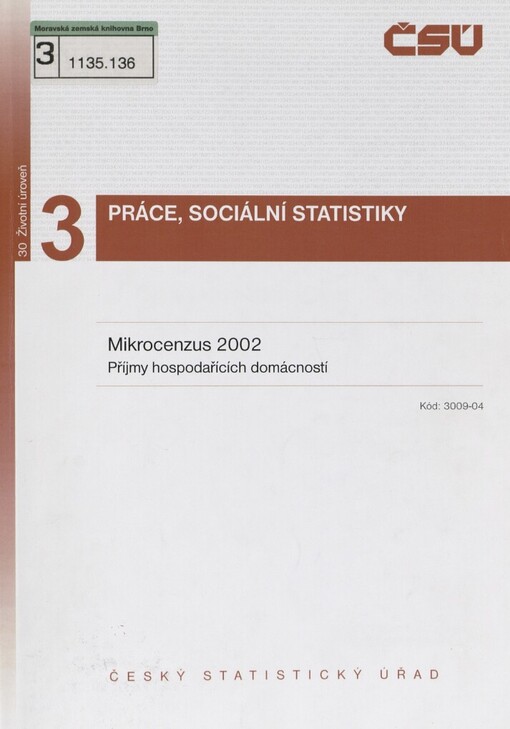 Mikrocenzus 2002: příjmy hospodařících domácností