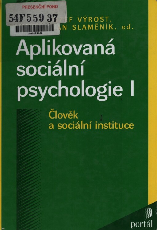 Aplikovaná sociální psychologie I