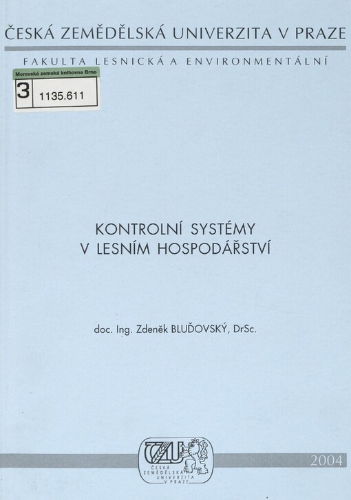 Kontrolní systémy v lesním hospodářství