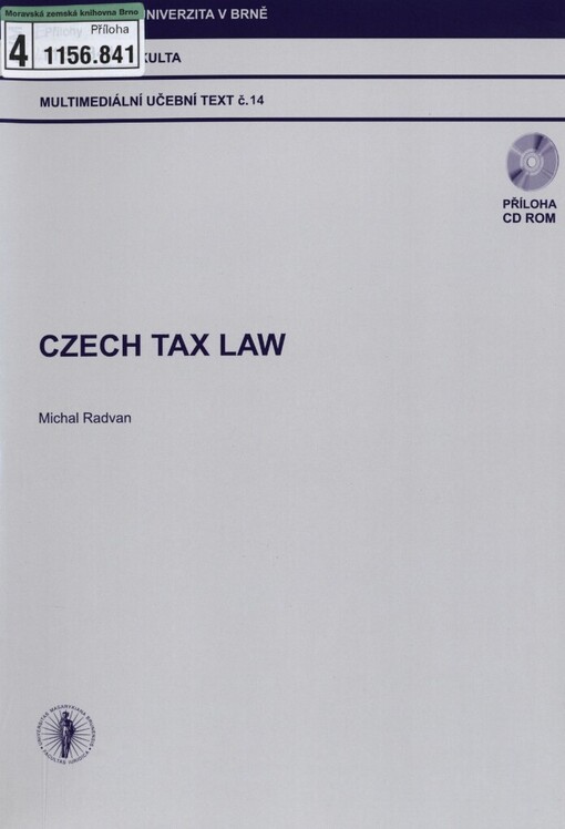 Czech tax law: multimediální učební text