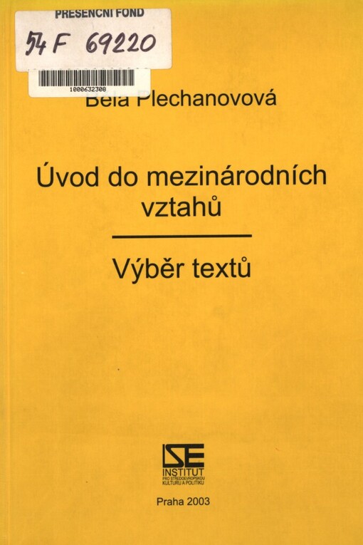 Úvod do mezinárodních vztahů: výběr textů