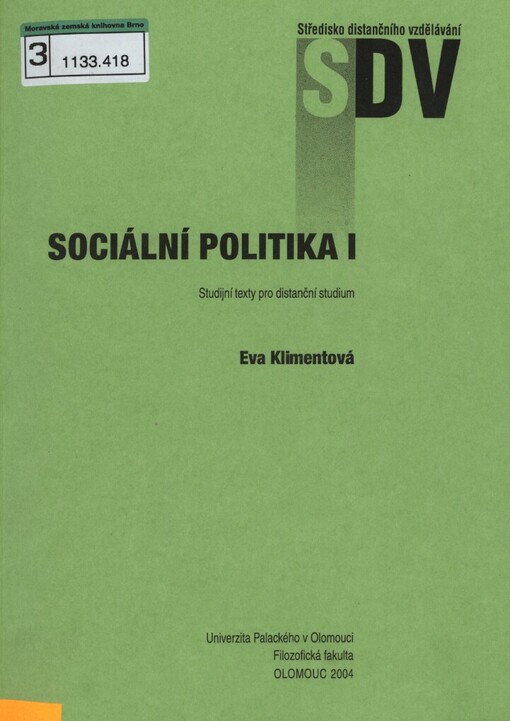Sociální politika I