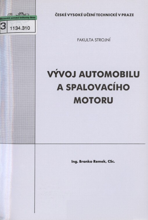 Vývoj automobilu a spalovacího motoru