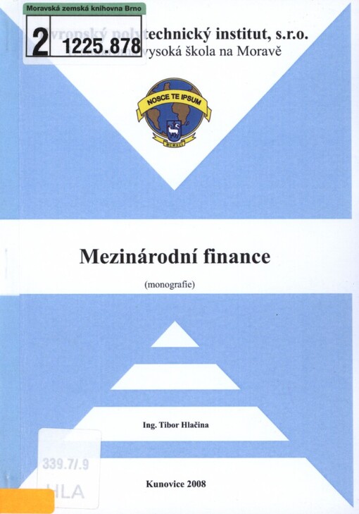 Mezinárodní finance: (monografie)