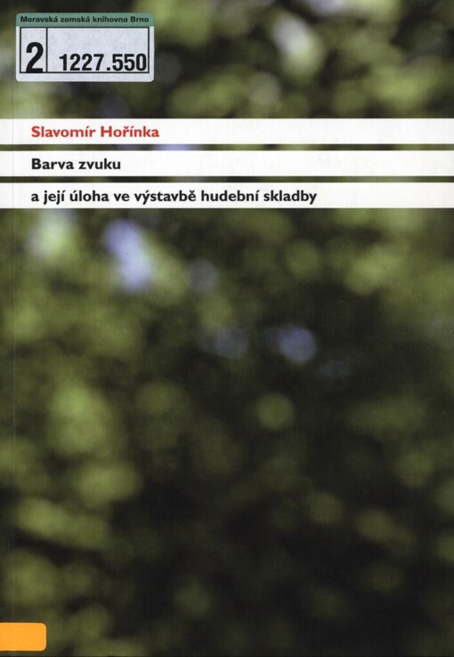 Barva zvuku a její úloha ve výstavbě hudební skladby