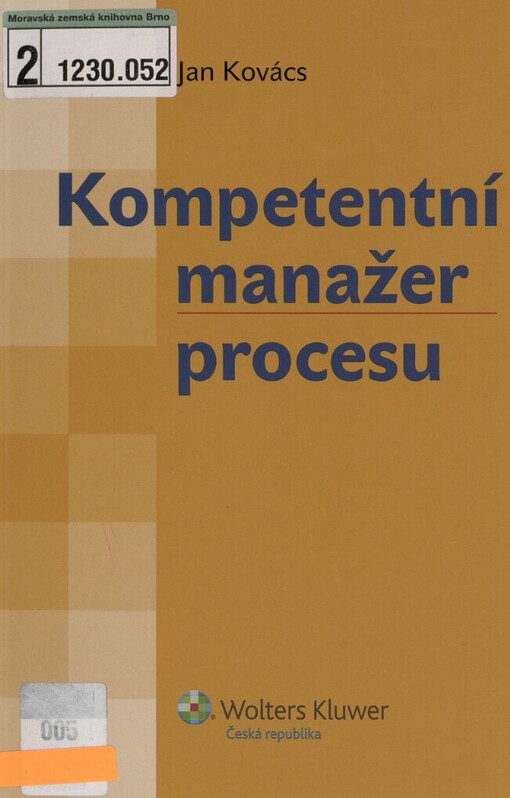 Kompetentní manažer procesu