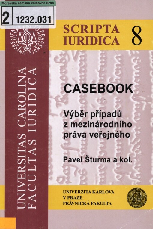 Casebook: výběr případů z mezinárodního práva veřejného