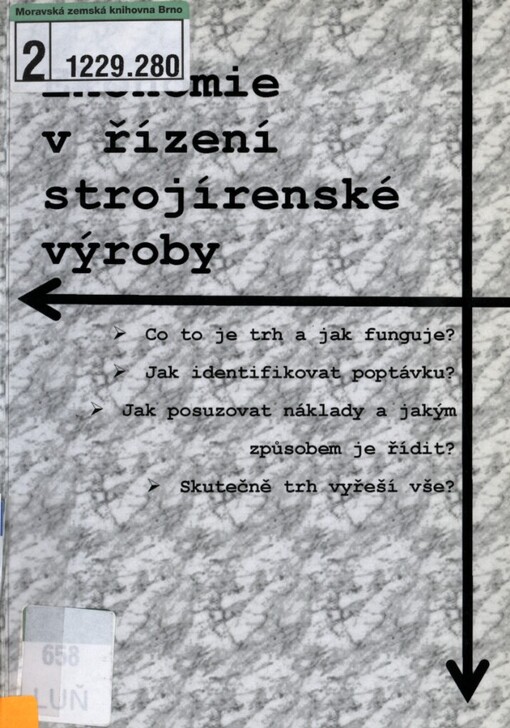 Ekonomie v řízení strojírenské výroby