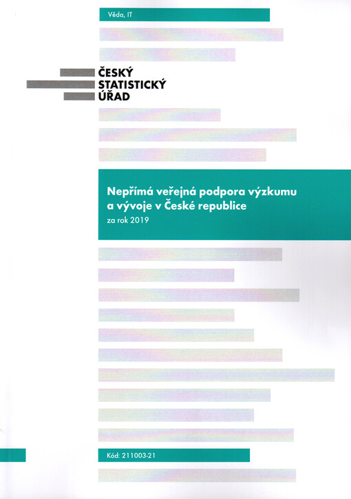 Nepřímá veřejná podpora výzkumu a vývoje v České republice za rok 2019