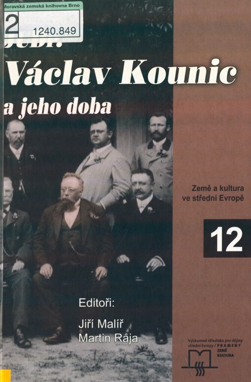 JUDr. Václav Kounic a jeho doba