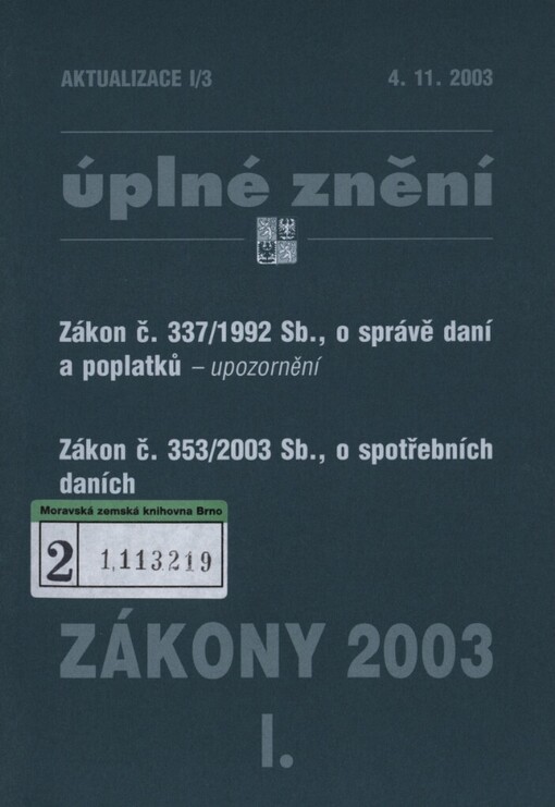 Zákony 2003