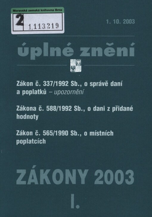 Zákony 2003