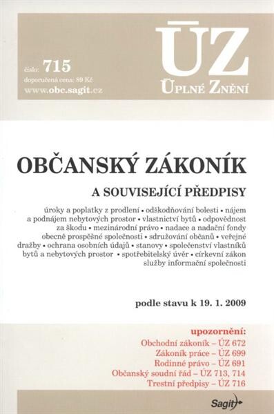 Občanský zákoník a související předpisy : podle stavu k ...