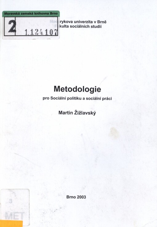 Metodologie pro Sociální politiku a sociální práci