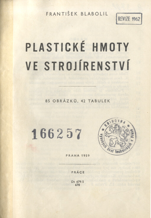 Plastické hmoty ve strojírenství