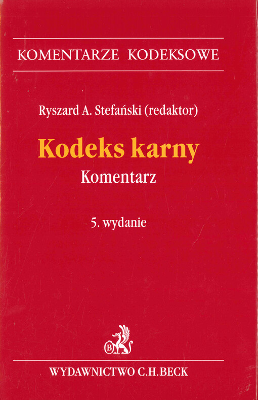 Kodeks karny : komentarz