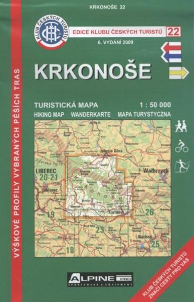Krkonoše turistická mapa 1:50 000