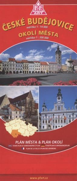 České Budějovice plán města & plán okolí