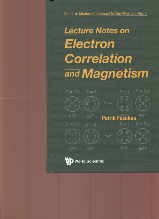 Lecture notes on electron correlation and magnetism