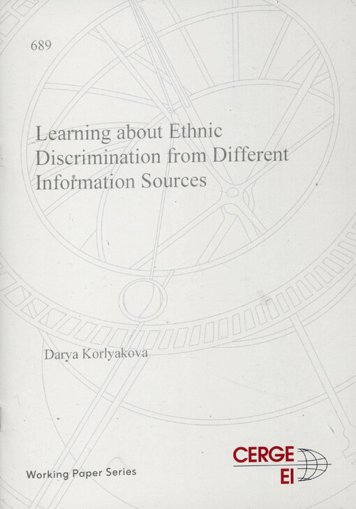 Learning about ethnic discrimination from different information sources
