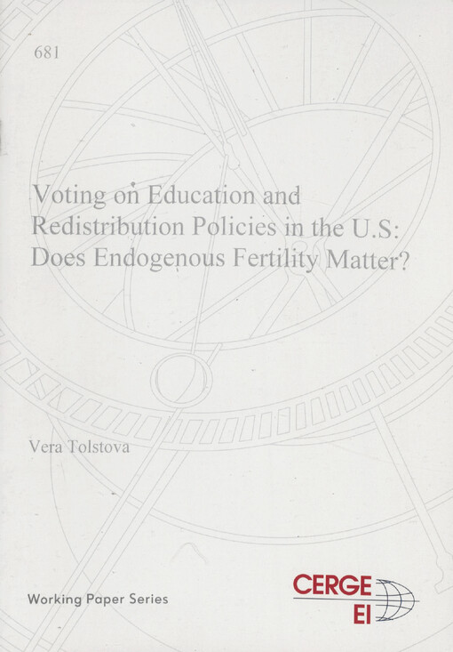 Voting on education and redistribution policies in the U.S. : does endogenous fertility matter?