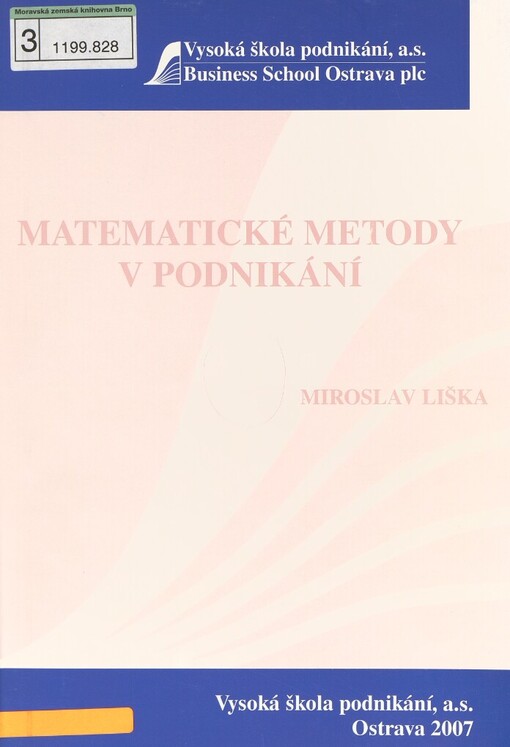 Matematické metody v podnikání