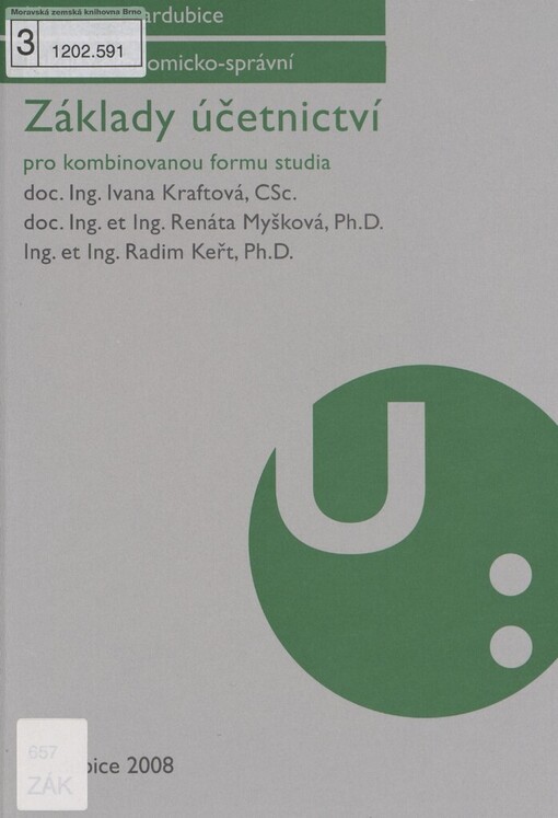 Základy účetnictví: pro kombinovanou formu studia